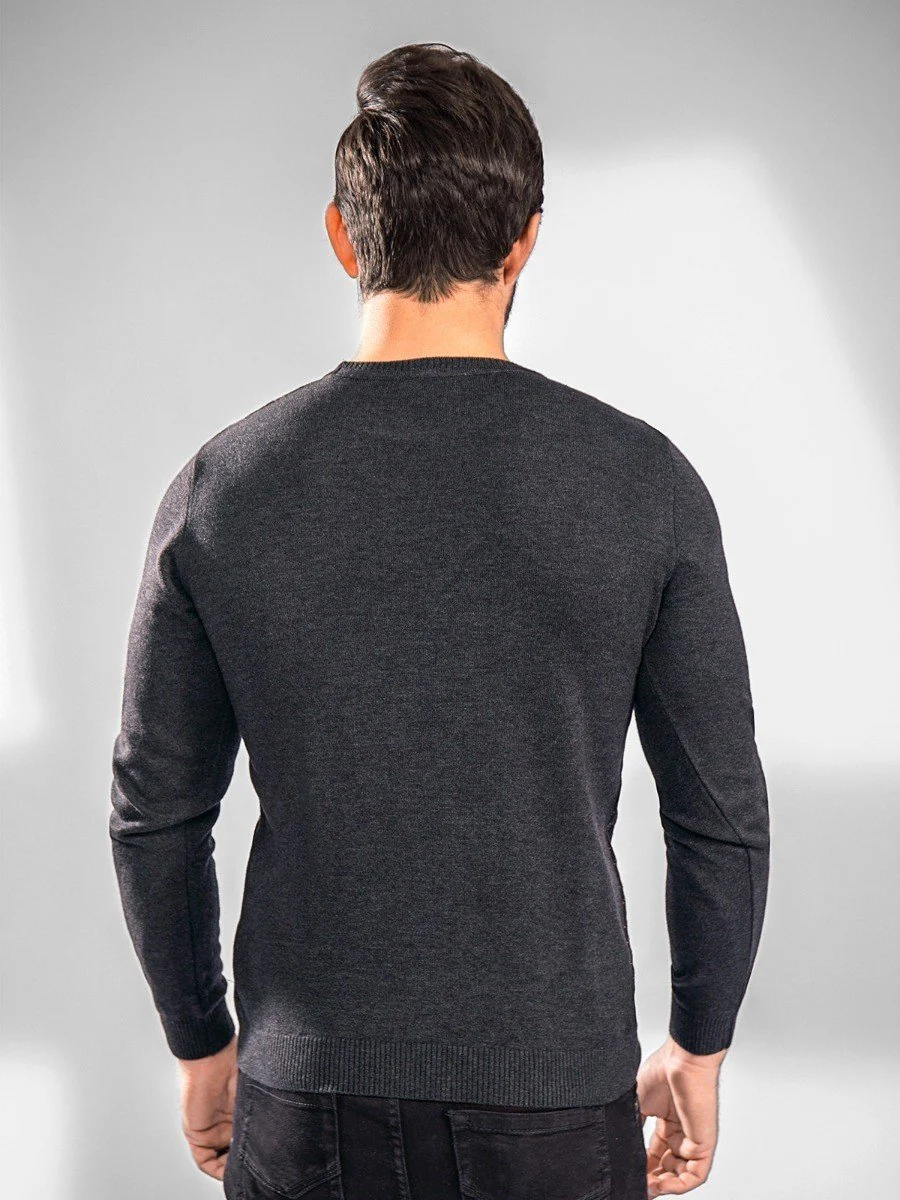 Men's Charcoal Sweater - EMTSWT20-016 - Image 5