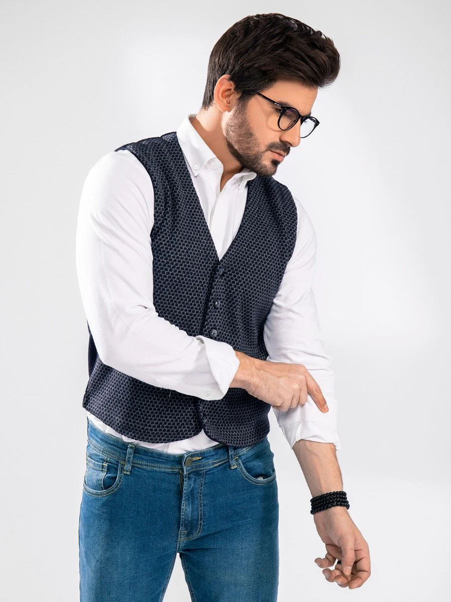 Men's Deep Blue Sweater - EMTSWT20-023 - Image 2