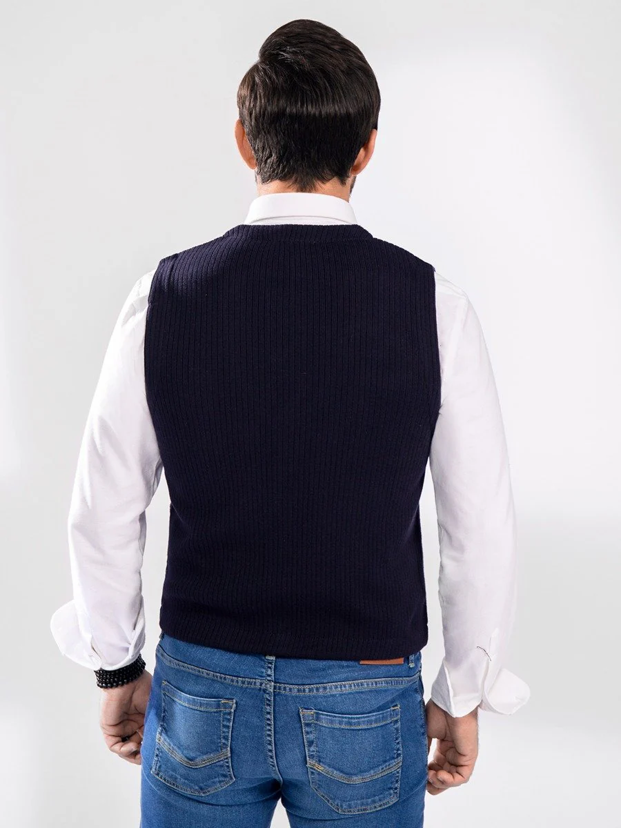 Men's Deep Blue Sweater - EMTSWT20-023 - Image 3