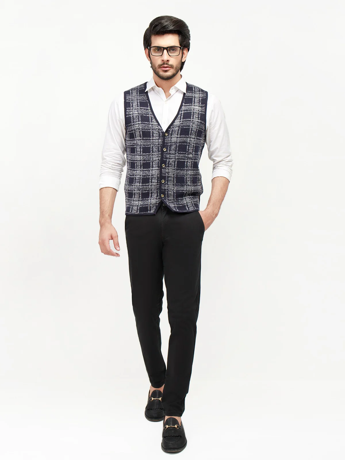 Men's Blue & Grey Sweater - EMTSWT20-024 - Image 2