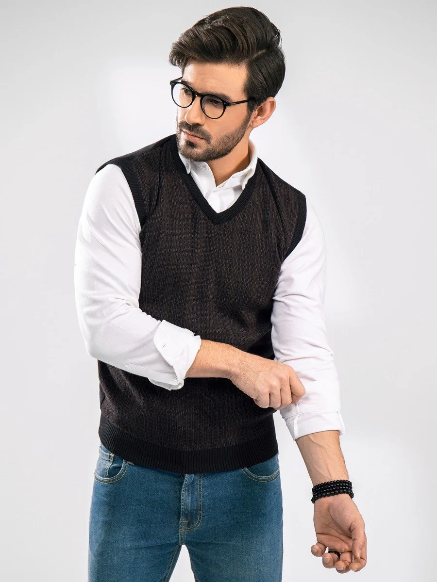 Men's Dark Brown Sweater - EMTSWT20-025 - Image 2