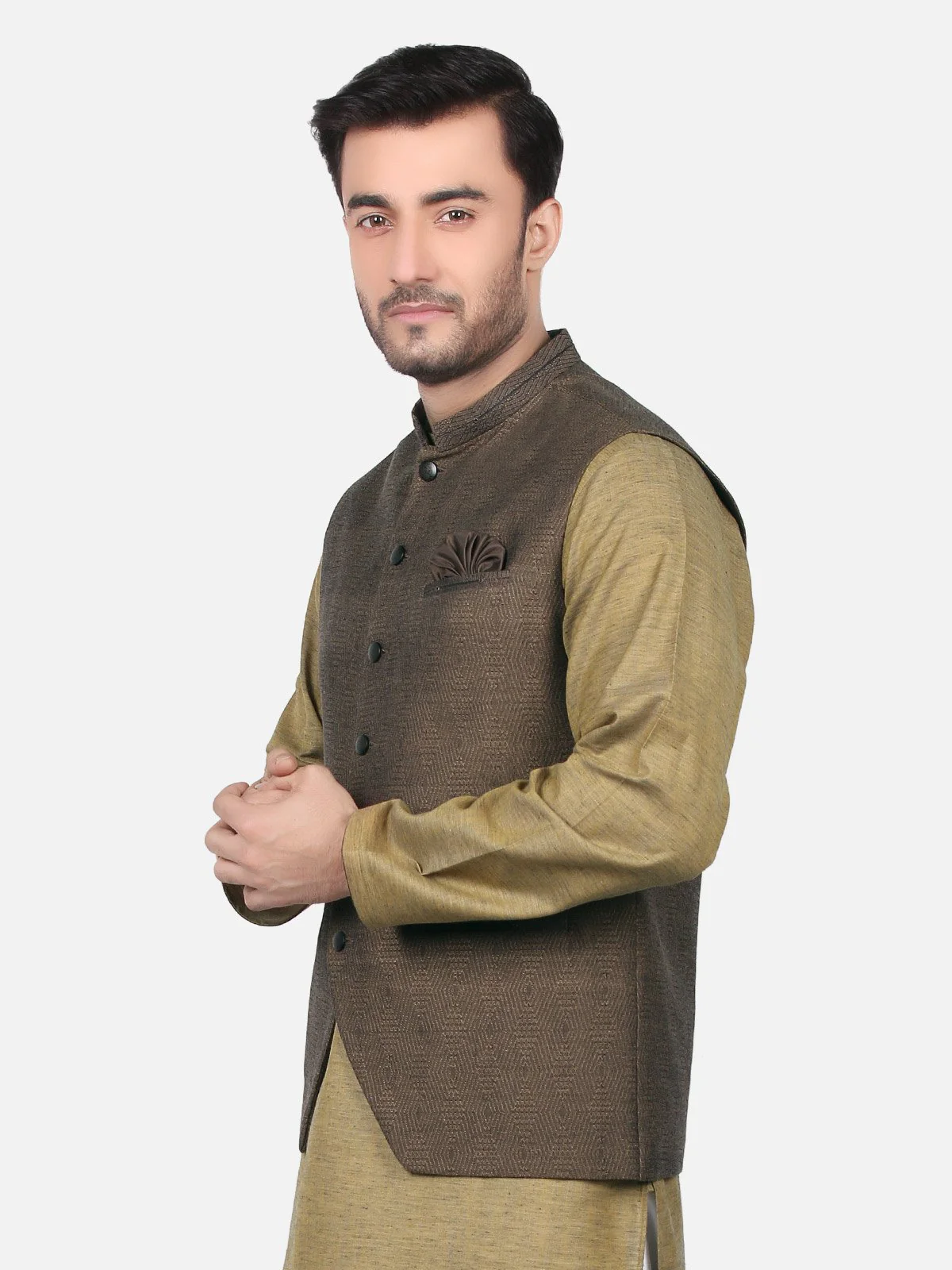 Men's Mehndi Waist Coat - EMTWC18-35628 - Image 2