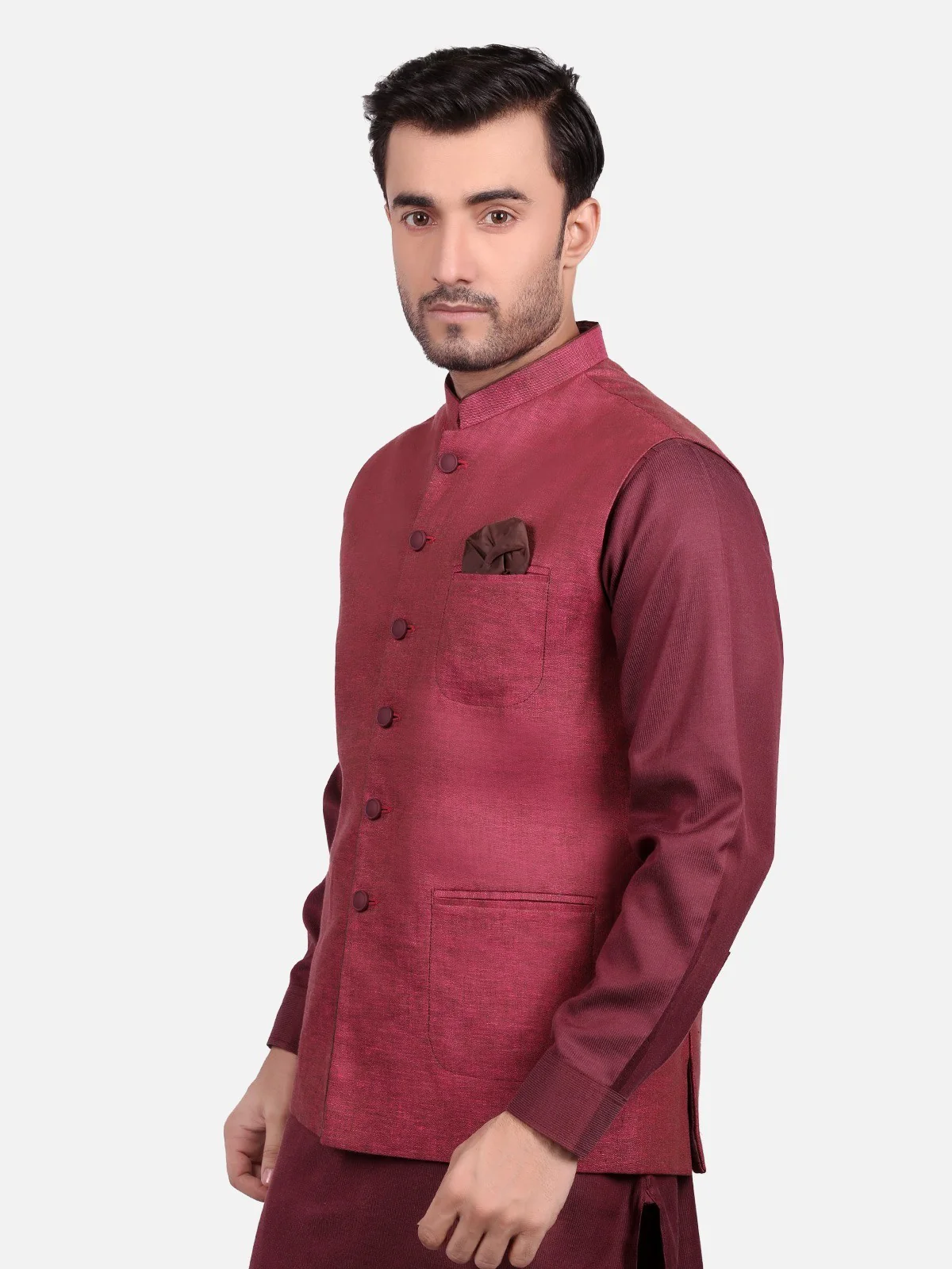 Men's Pink Waist Coat - EMTWC19-35657 - Image 2