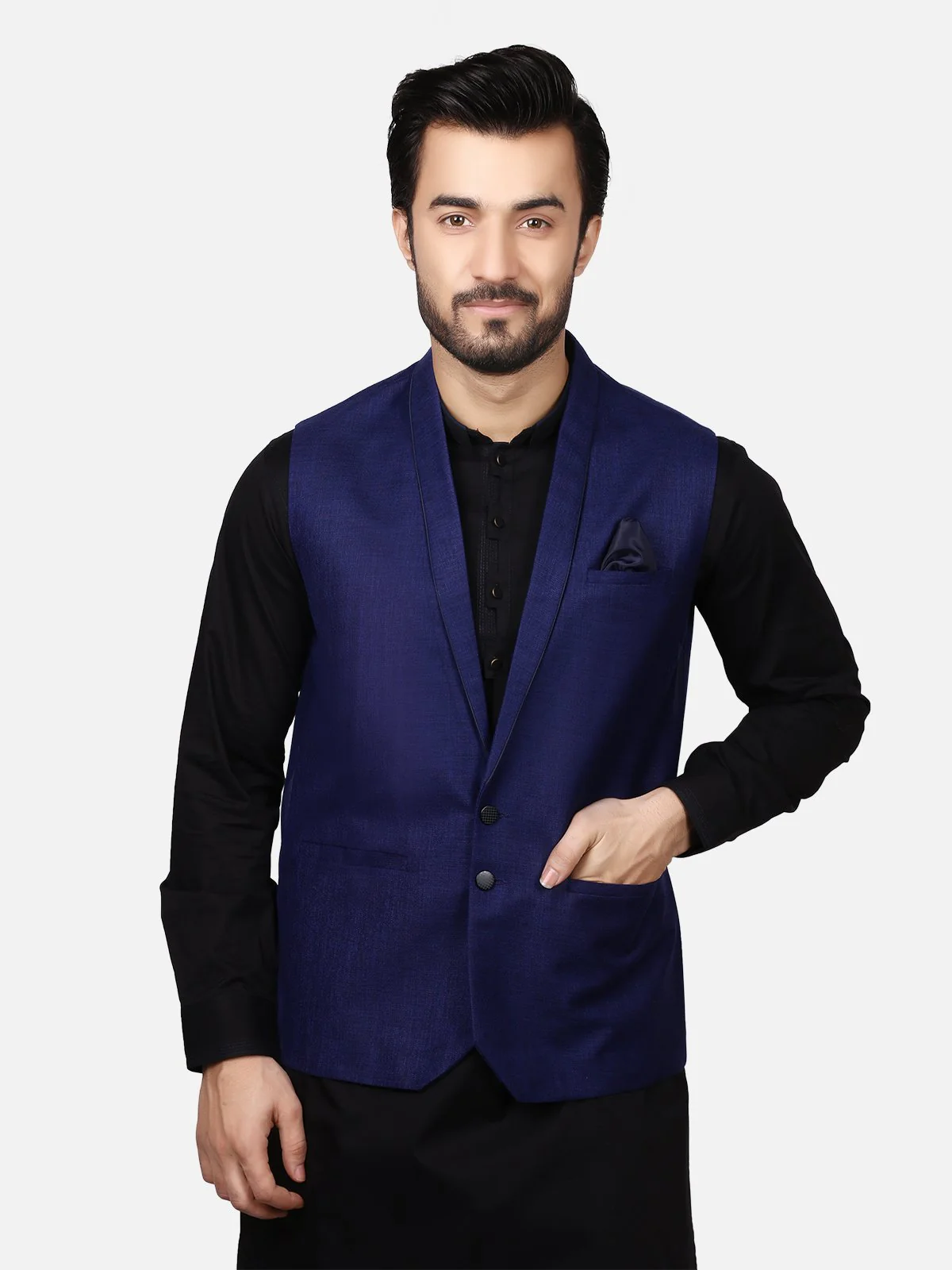 Men's New Navy Waist Coat - EMTWC19-35670