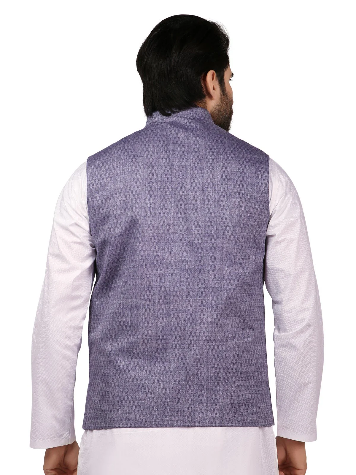Men's Light Purple Waist Coat - EMTWC19-35685 - Image 3