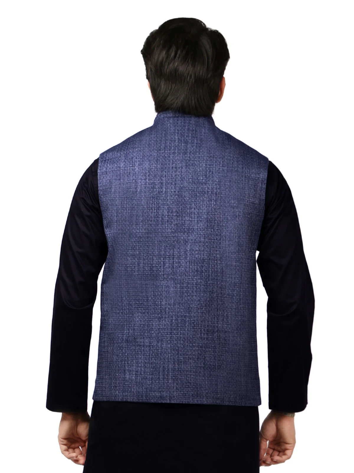 Men's Blue Waist Coat - EMTWC19-35686 - Image 3