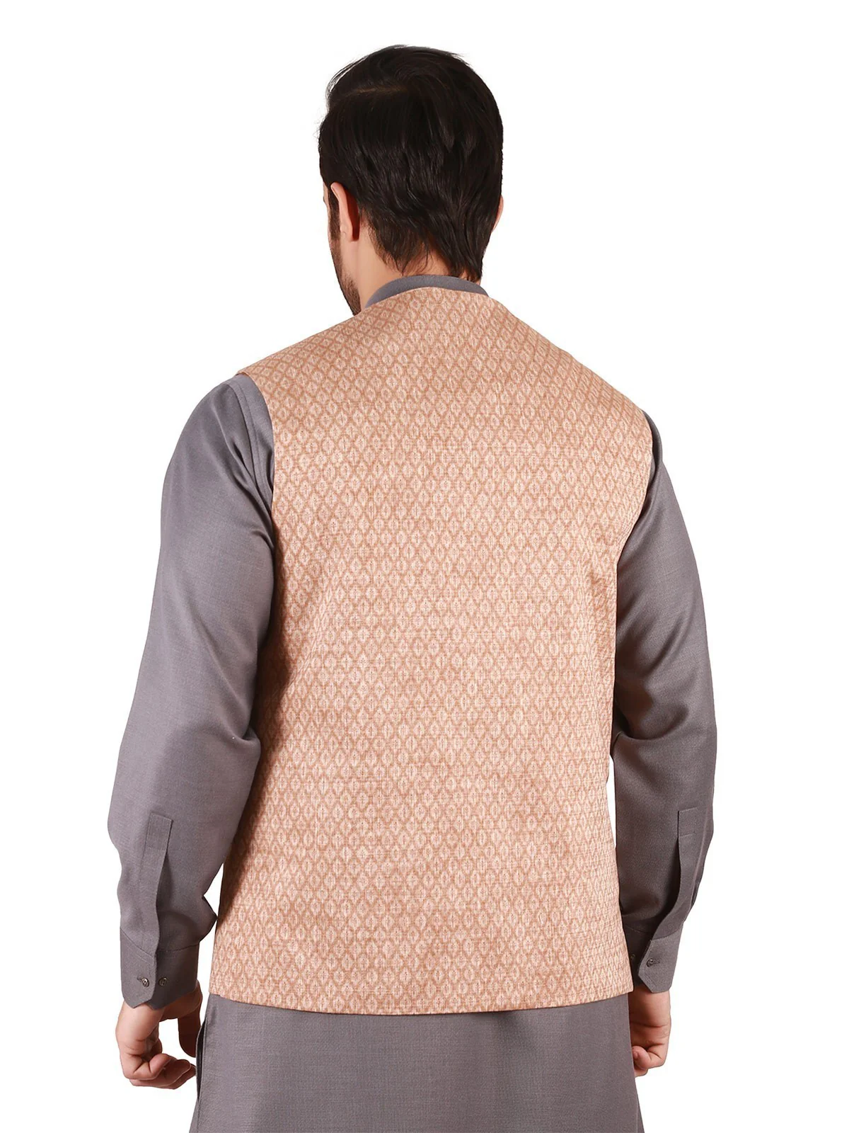 Men's Light Brown Waist Coat - EMTWC19-35689 - Image 3