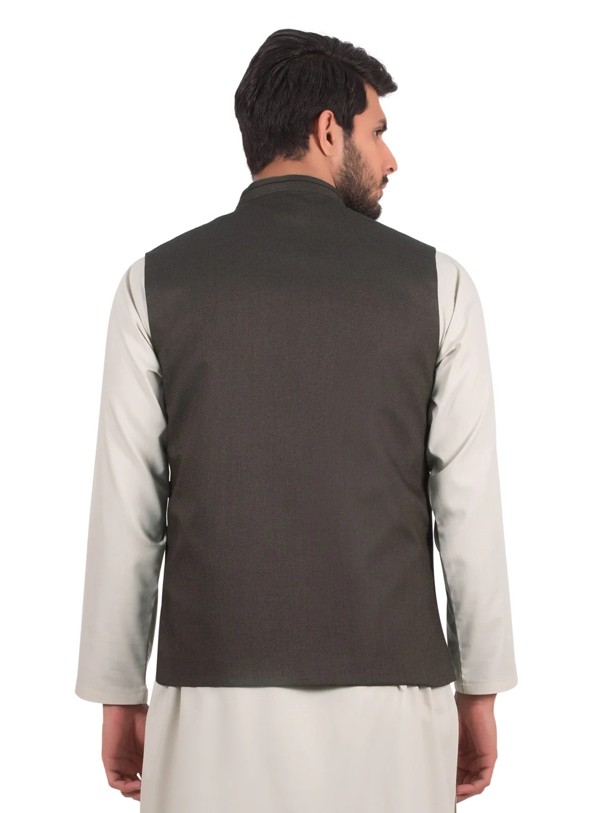 Men's Dark Coffee Waist Coat - EMTWC19-35707 - Image 3