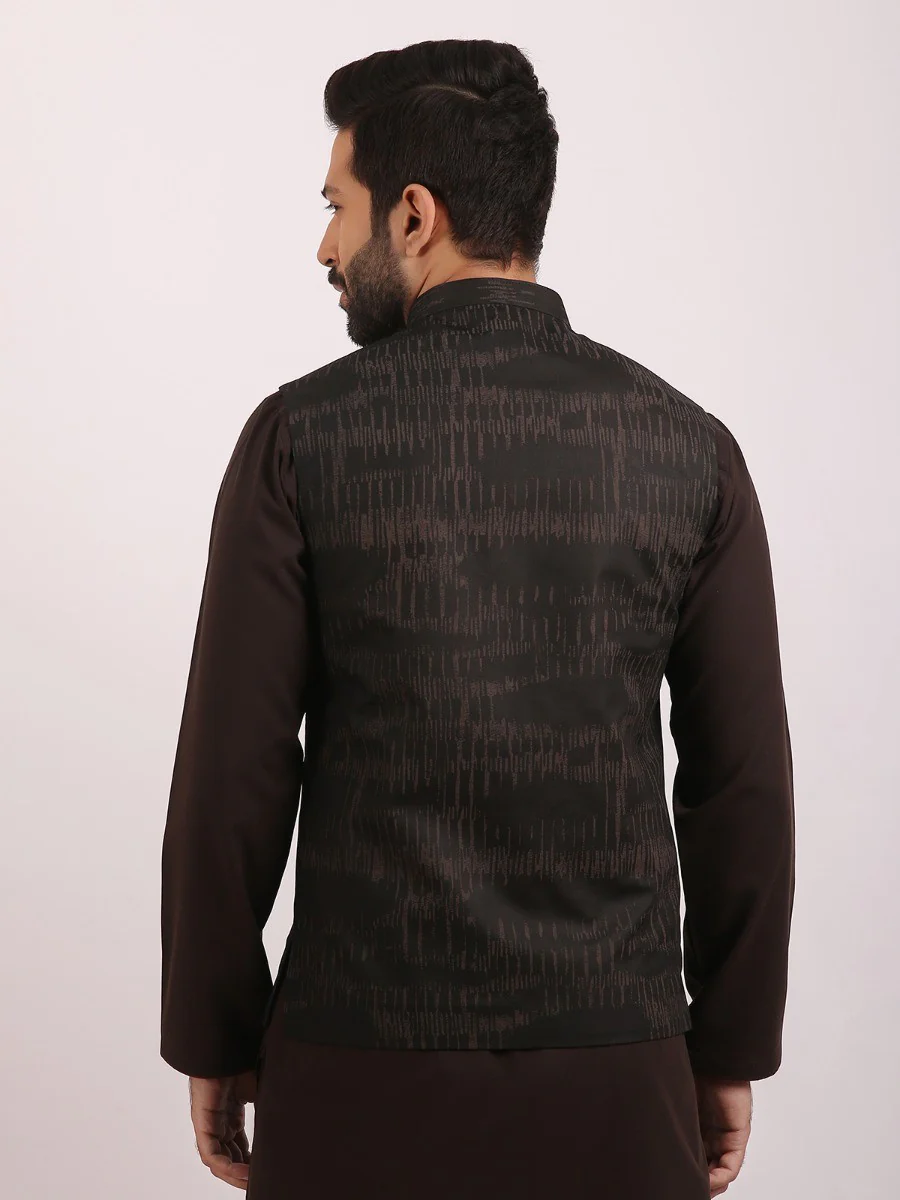 Men's Black Waist Coat - EMTWC20-35713 - Image 3
