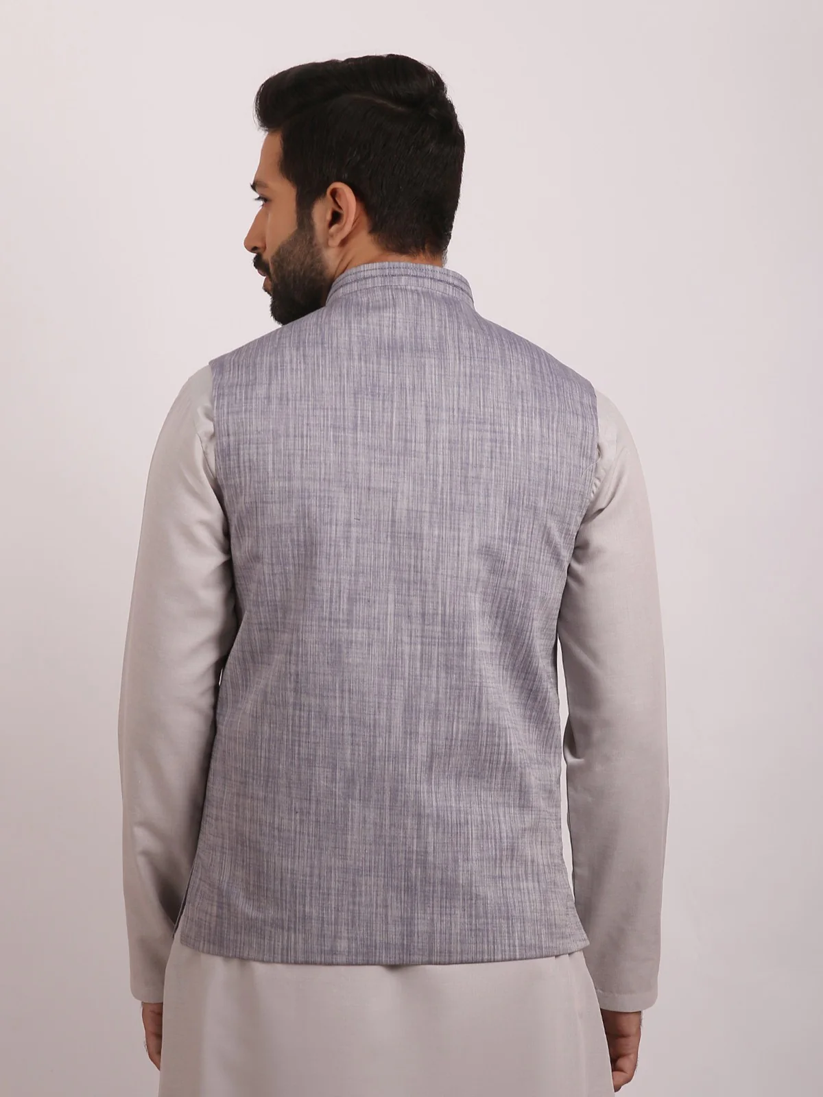 Men's Light Purple Waist Coat - EMTWC20-35714 - Image 4