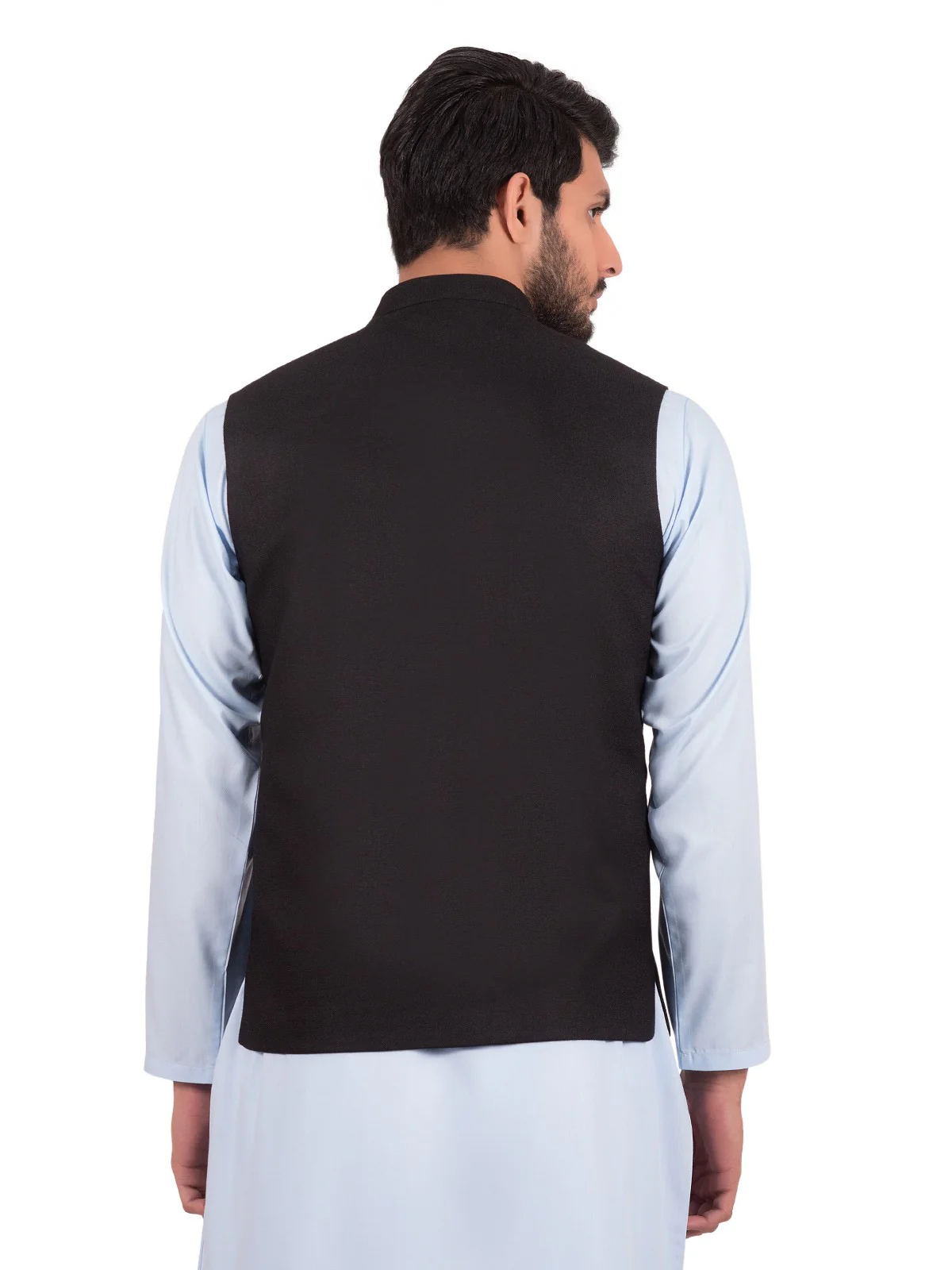 Men's Black Waist Coat - EMTWC20-35716 - Image 3