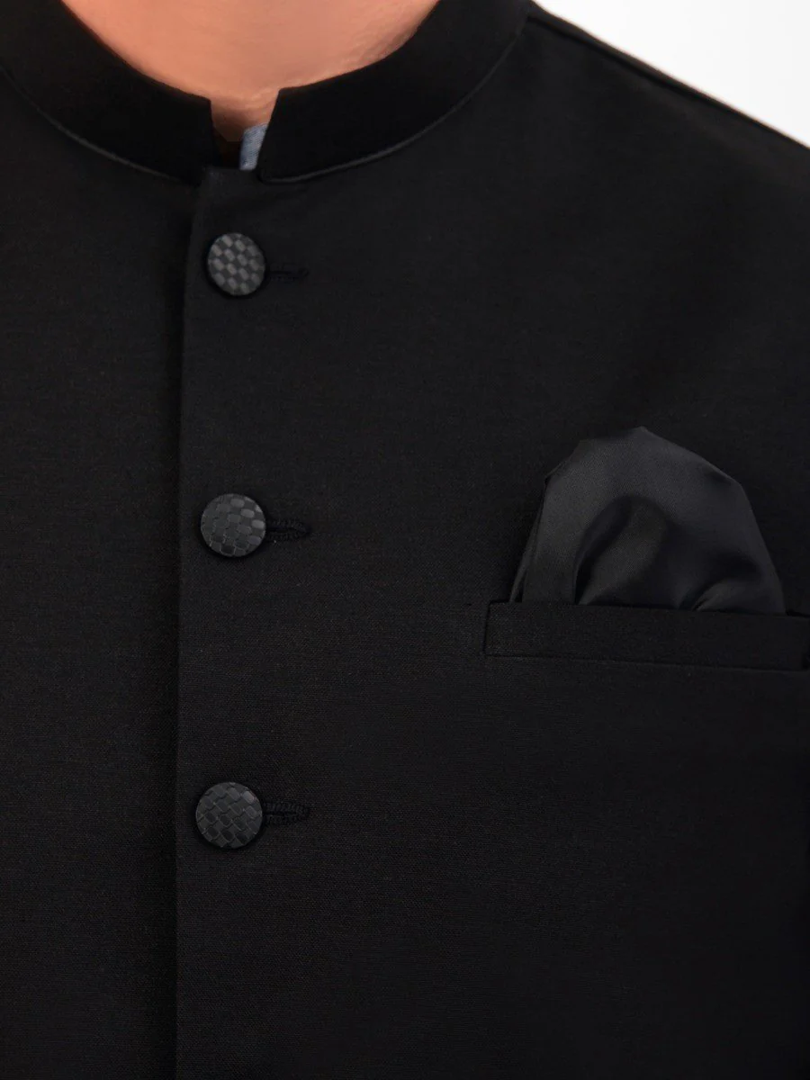 Men's Black Waist Coat - EMTWC20-35723 - Image 3
