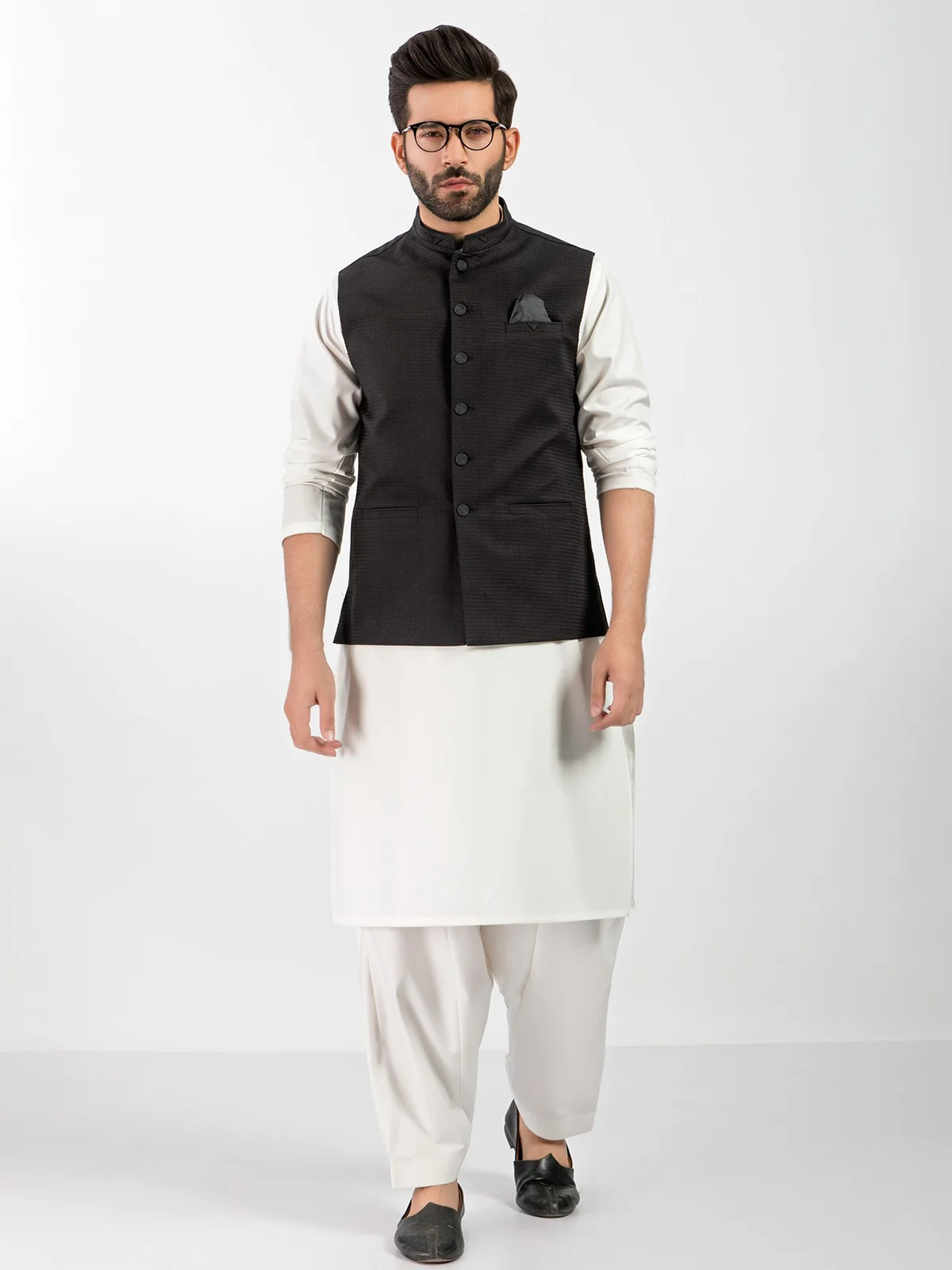 Men's Black Waist Coat - EMTWC20-35725 - Image 2