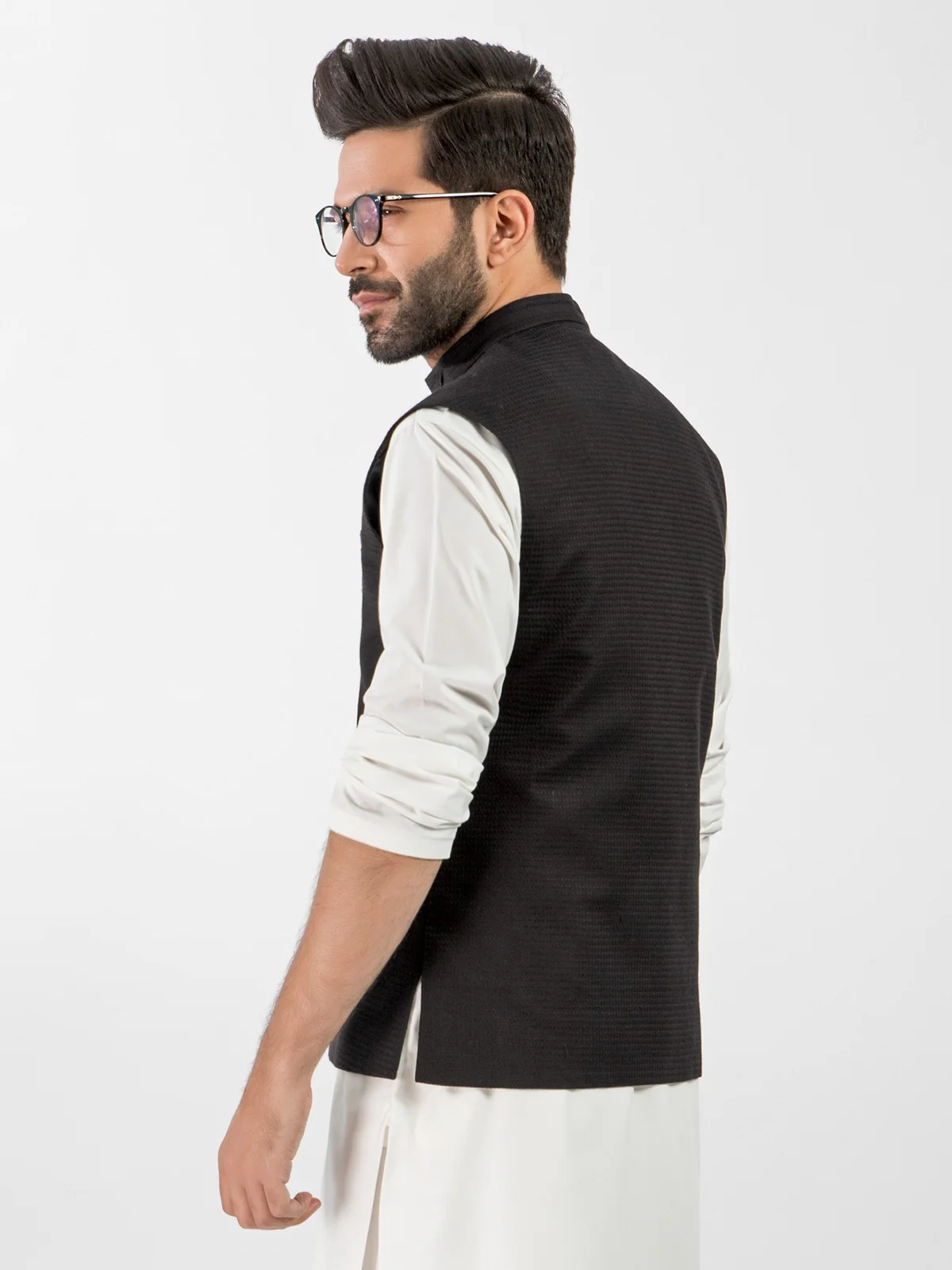 Men's Black Waist Coat - EMTWC20-35725 - Image 4