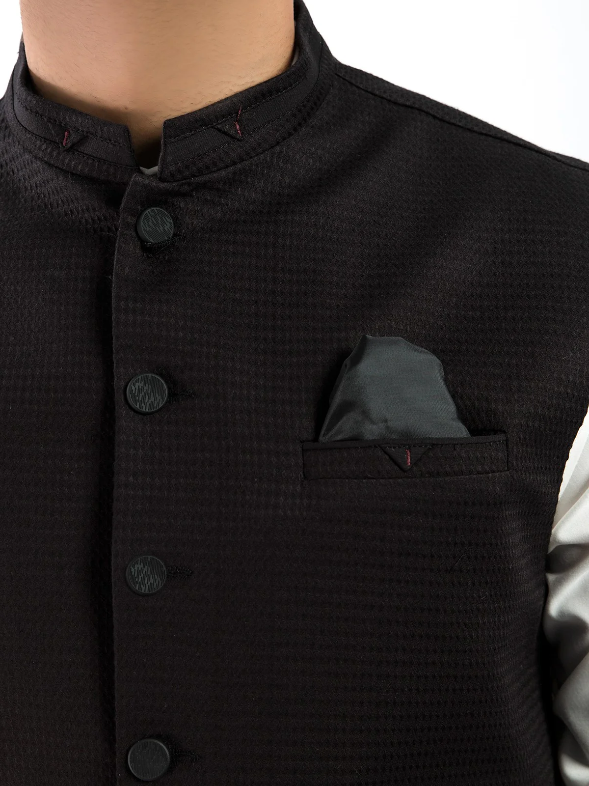 Men's Black Waist Coat - EMTWC20-35725 - Image 5