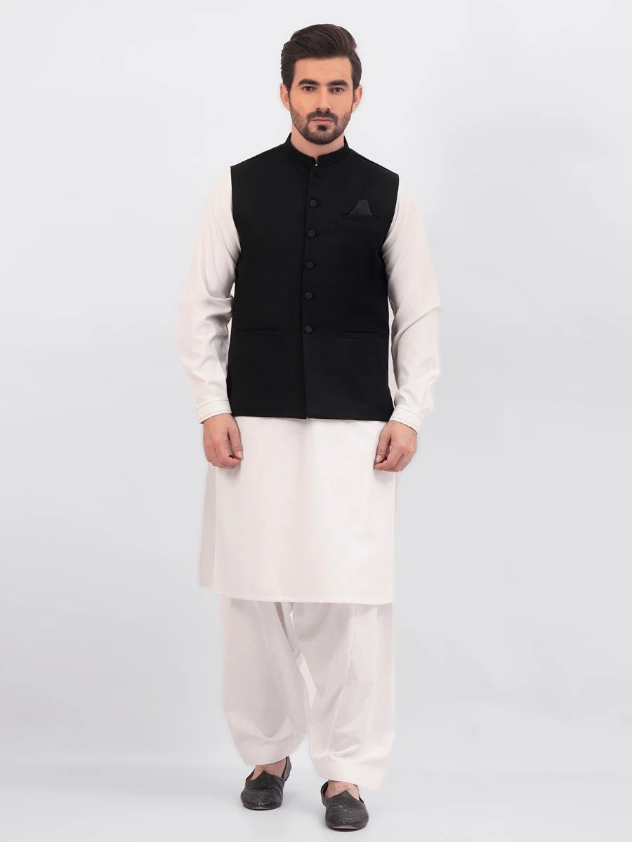 Men's Black Waist Coat - EMTWC20-35727 - Image 2