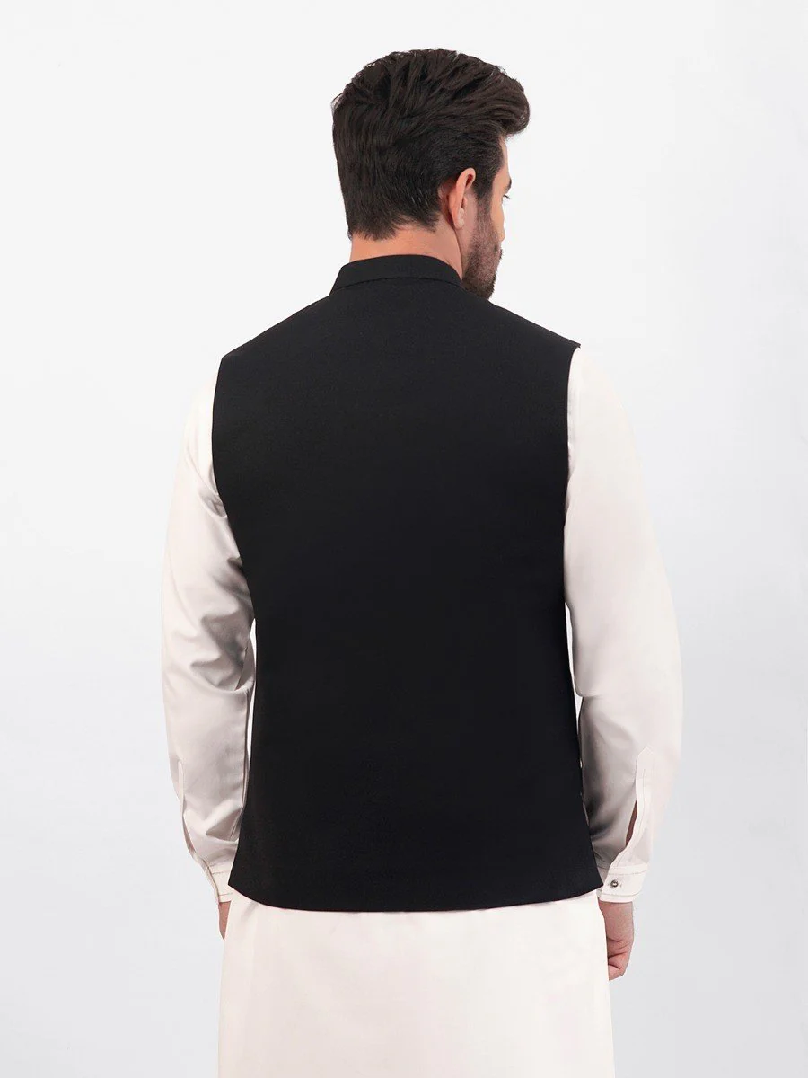 Men's Black Waist Coat - EMTWC20-35727 - Image 4
