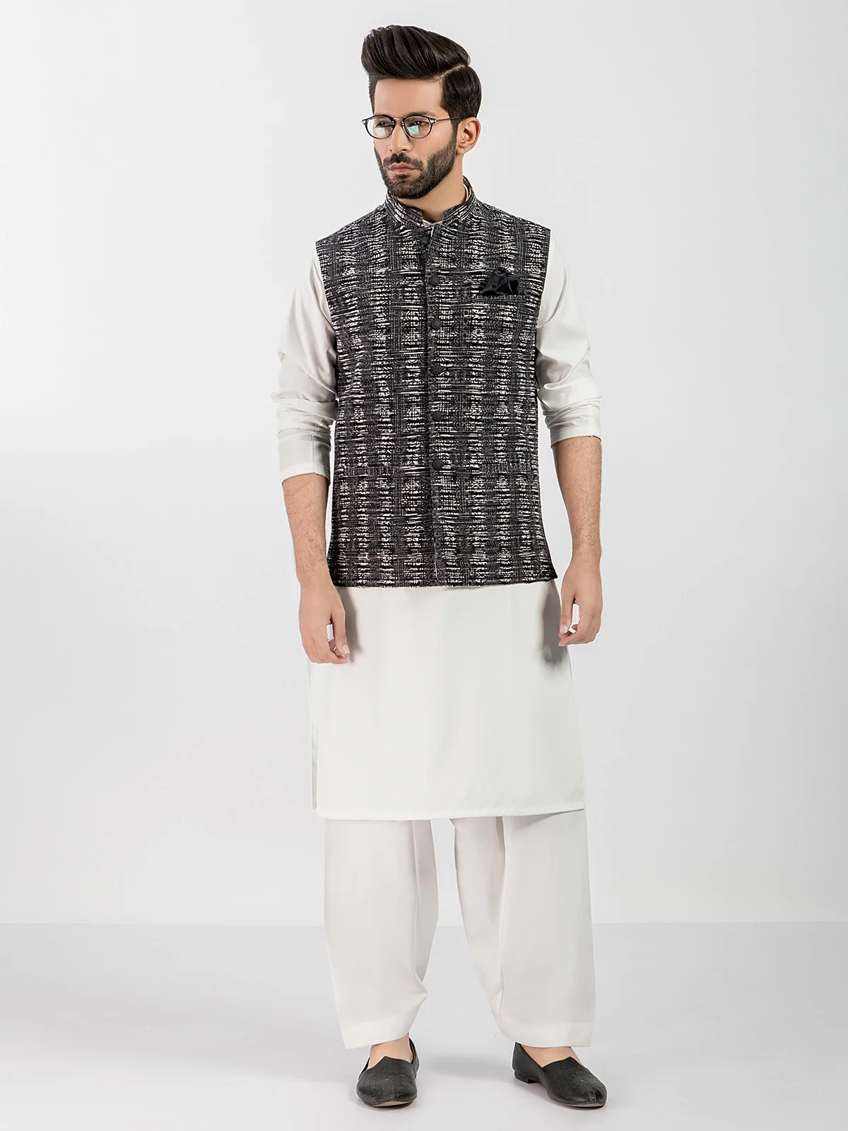 Men's Dark Grey Waist Coat - EMTWC20-35728 - Image 2