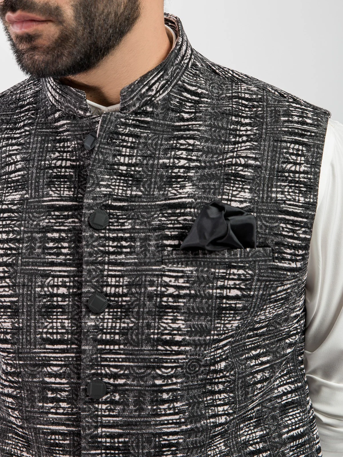Men's Dark Grey Waist Coat - EMTWC20-35728 - Image 3