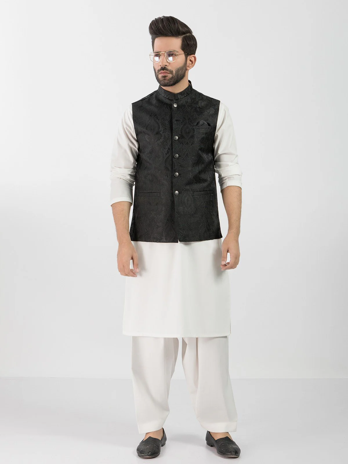 Men's Black Waist Coat - EMTWC20-35734 - Image 2