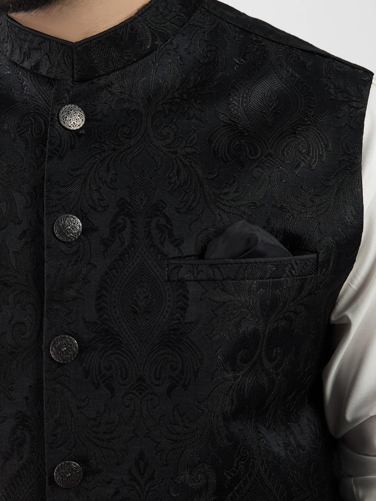 Men's Black Waist Coat - EMTWC20-35734 - Image 3