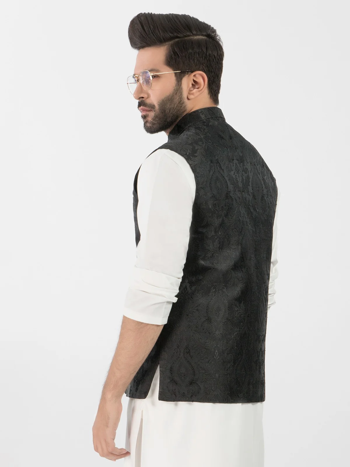 Men's Black Waist Coat - EMTWC20-35734 - Image 4