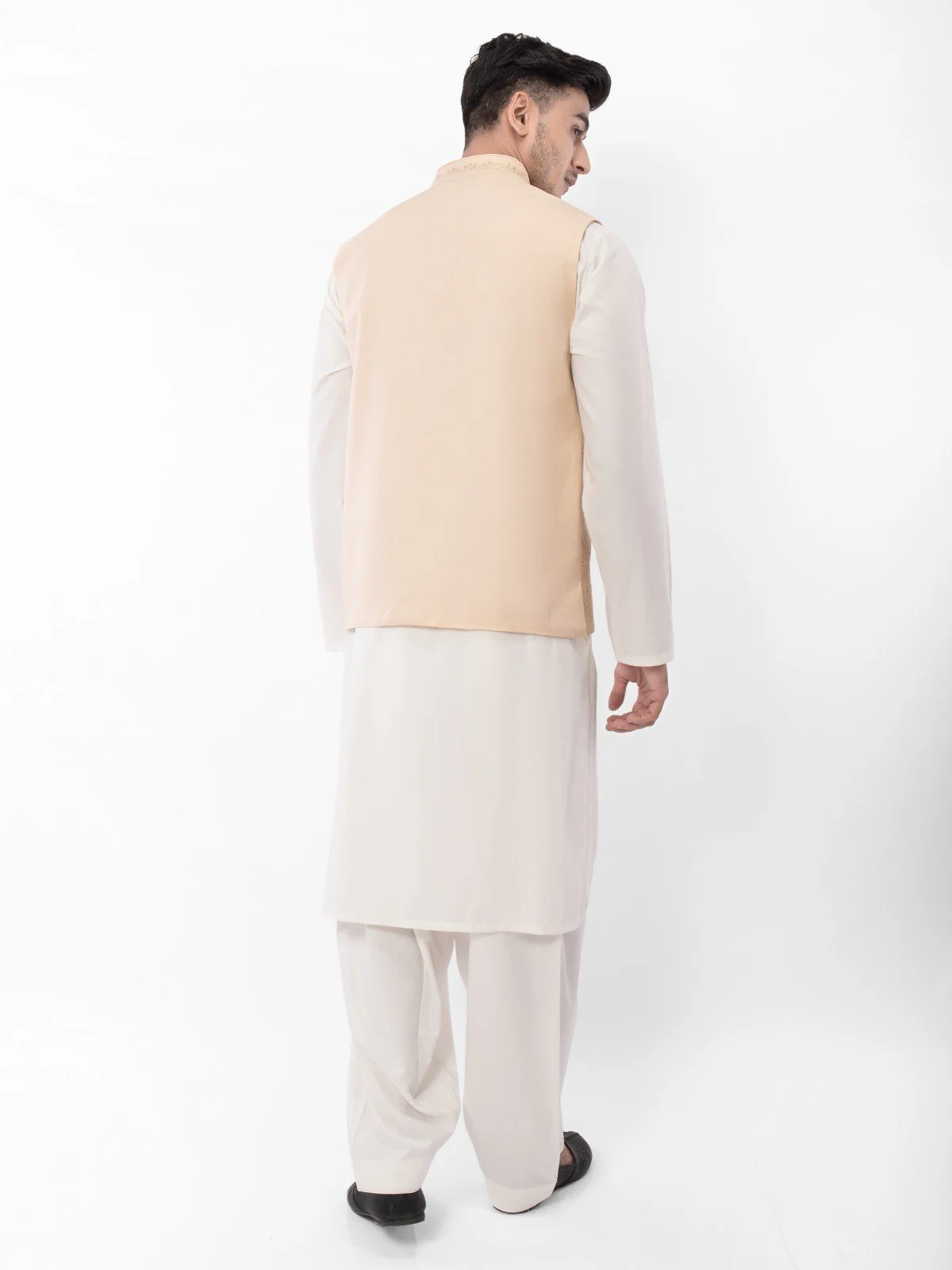 Men's Light Beige Waist Coat - EMTWC21-013 - Image 3