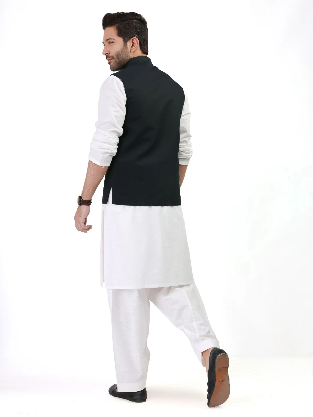 Men's Black Waist Coat - EMTWC21-35729 - Image 2