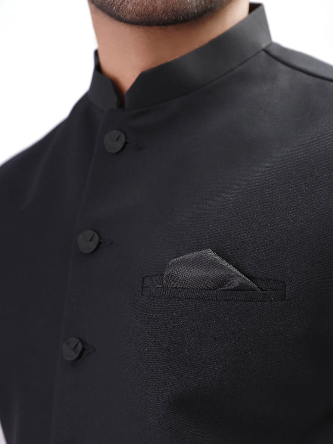 Men's Black Waist Coat - EMTWC21-35729 - Image 3