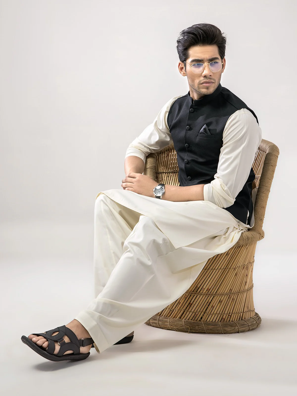 Men's Black Waist Coat - EMTWC21-35730 - Image 2