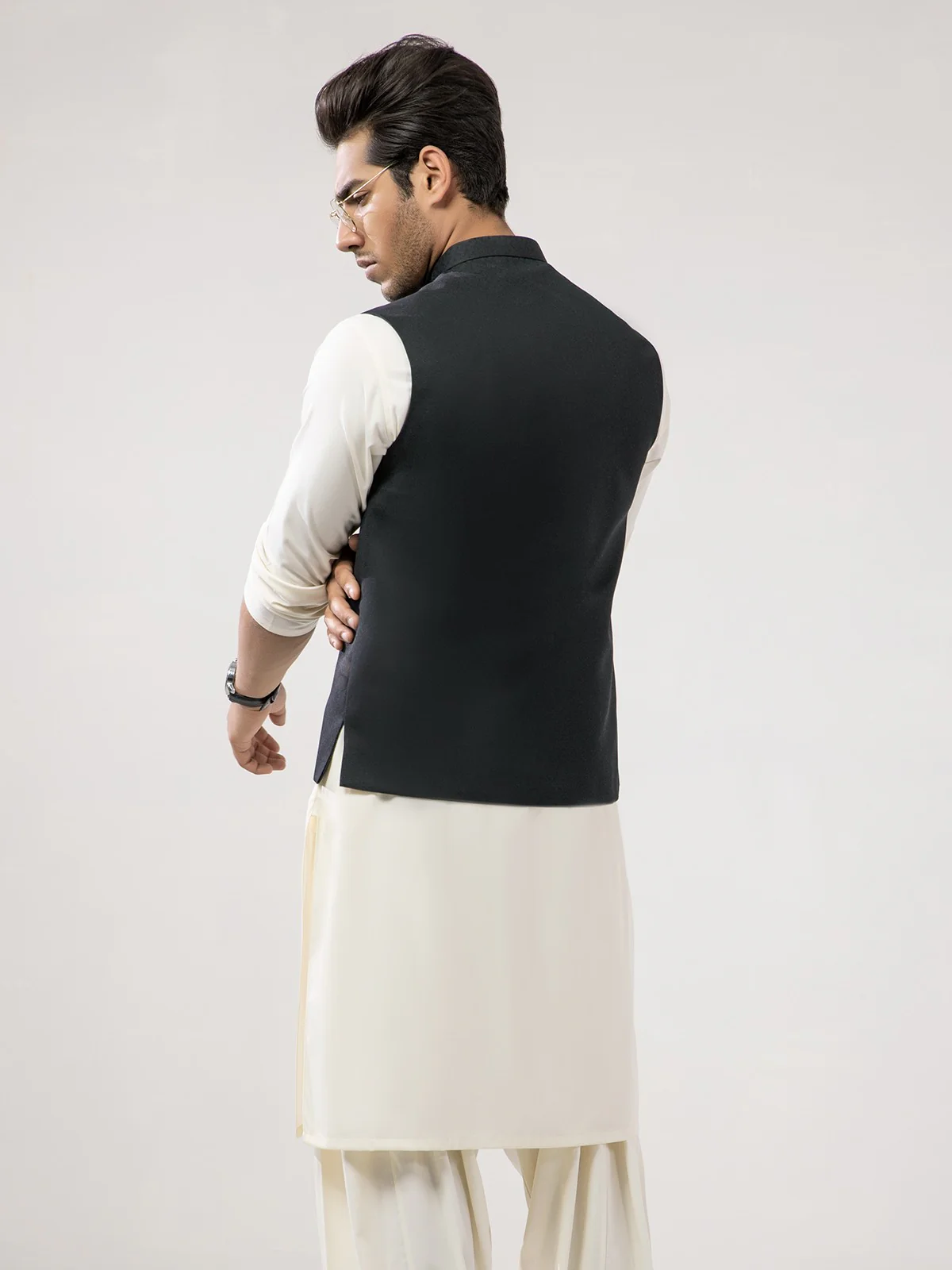 Men's Black Waist Coat - EMTWC21-35730 - Image 5
