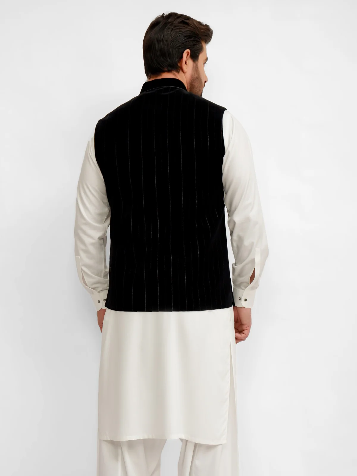Men's Black Waist Coat - EMTWC21-35736 - Image 3