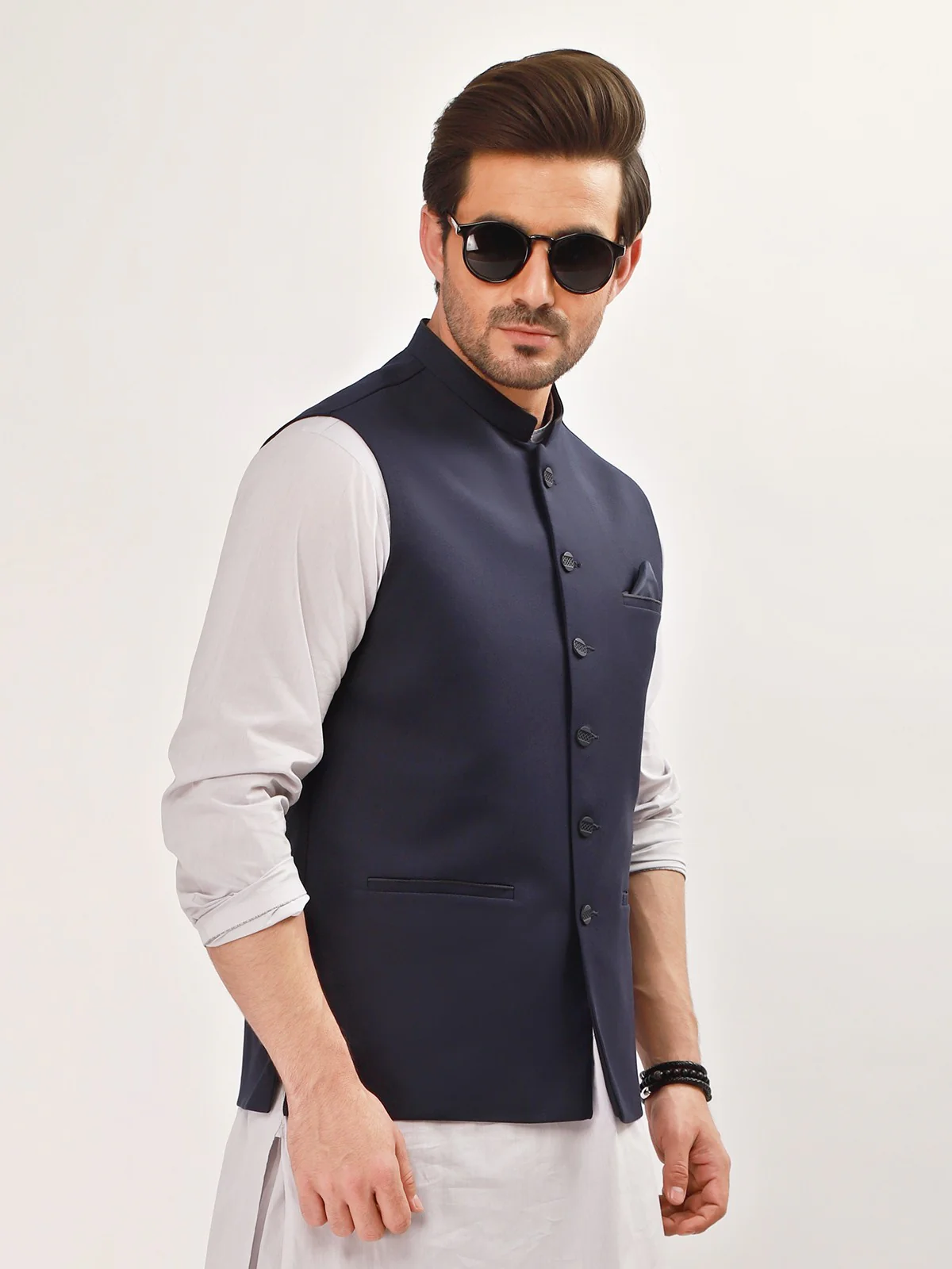 Men's Navy Waist Coat - EMTWC21-35741 - Image 2