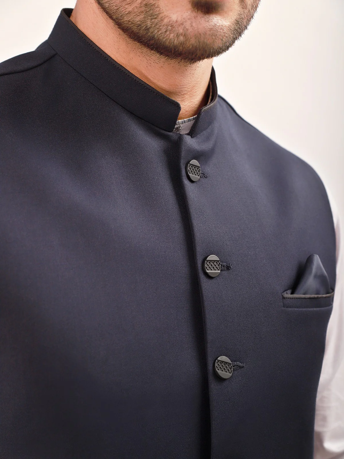 Men's Navy Waist Coat - EMTWC21-35741 - Image 3