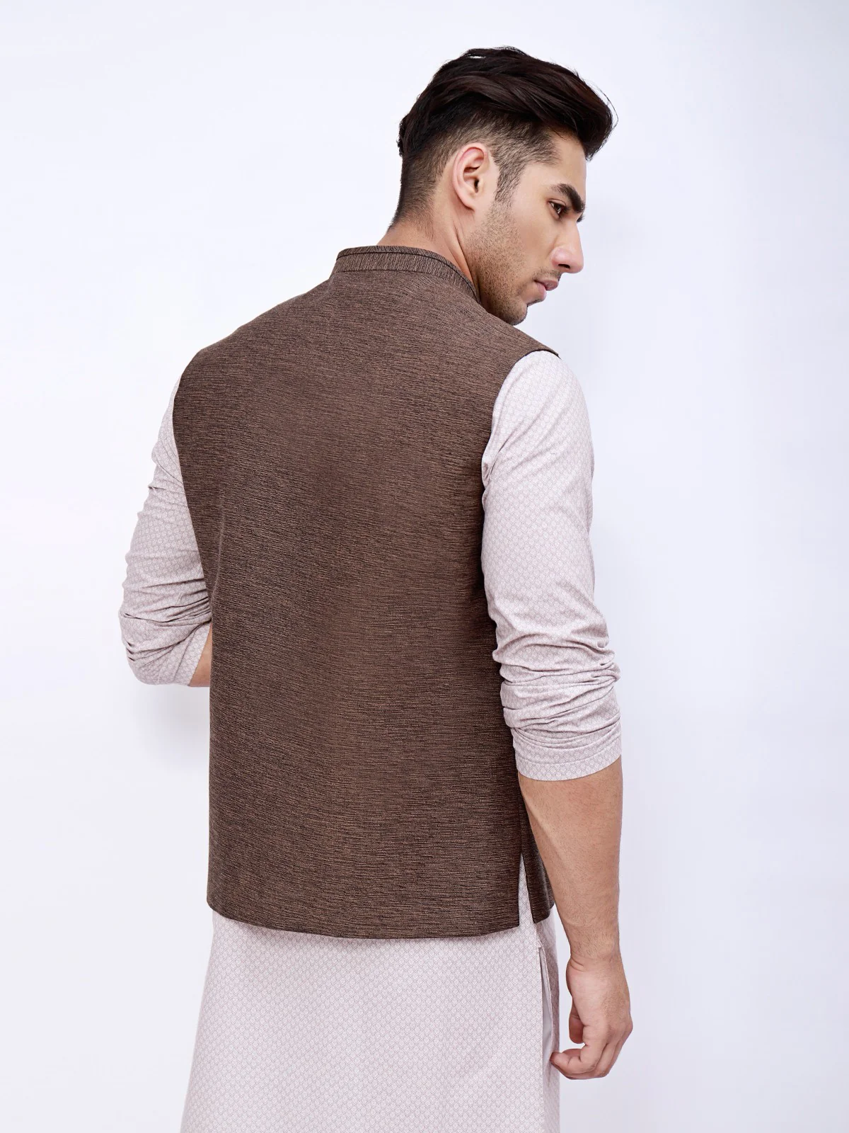 Men's Brown Waist Coat - EMTWC21-35742 - Image 4