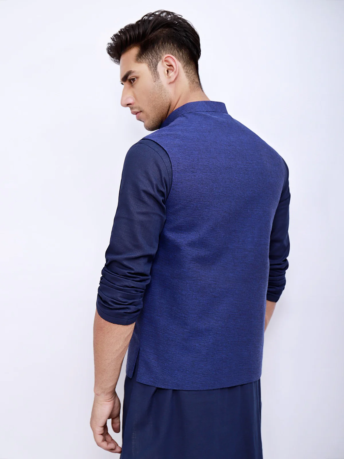 Men's Navy Waist Coat - EMTWC21-35743 - Image 3