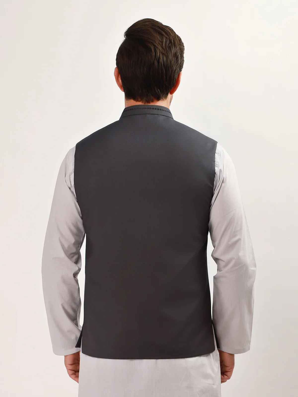 Men's Grey Waist Coat - EMTWC21-35746 - Image 2