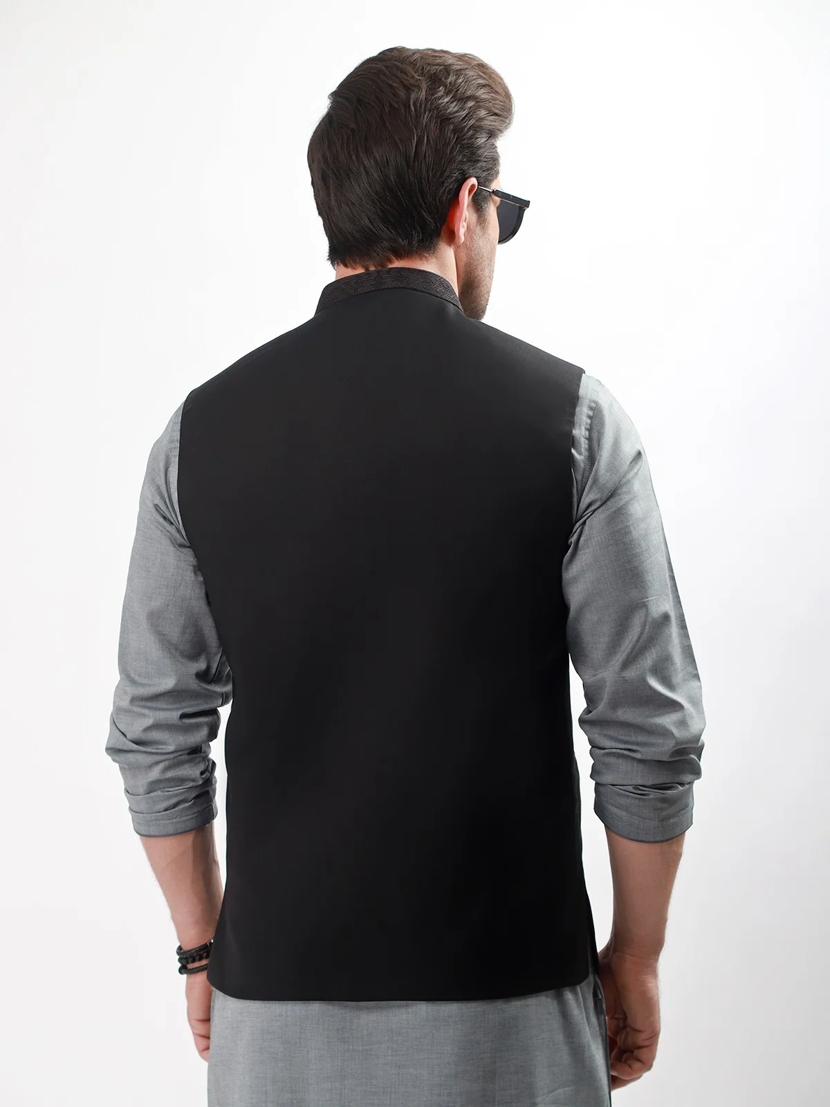 Men's Black Waist Coat - EMTWC21-35747 - Image 3