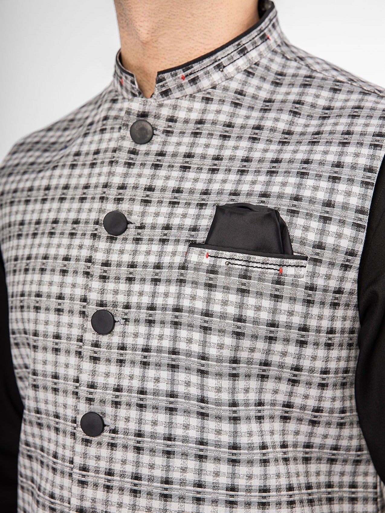 Men's Grey Waist Coat - EMTWC21-35750 - Image 3