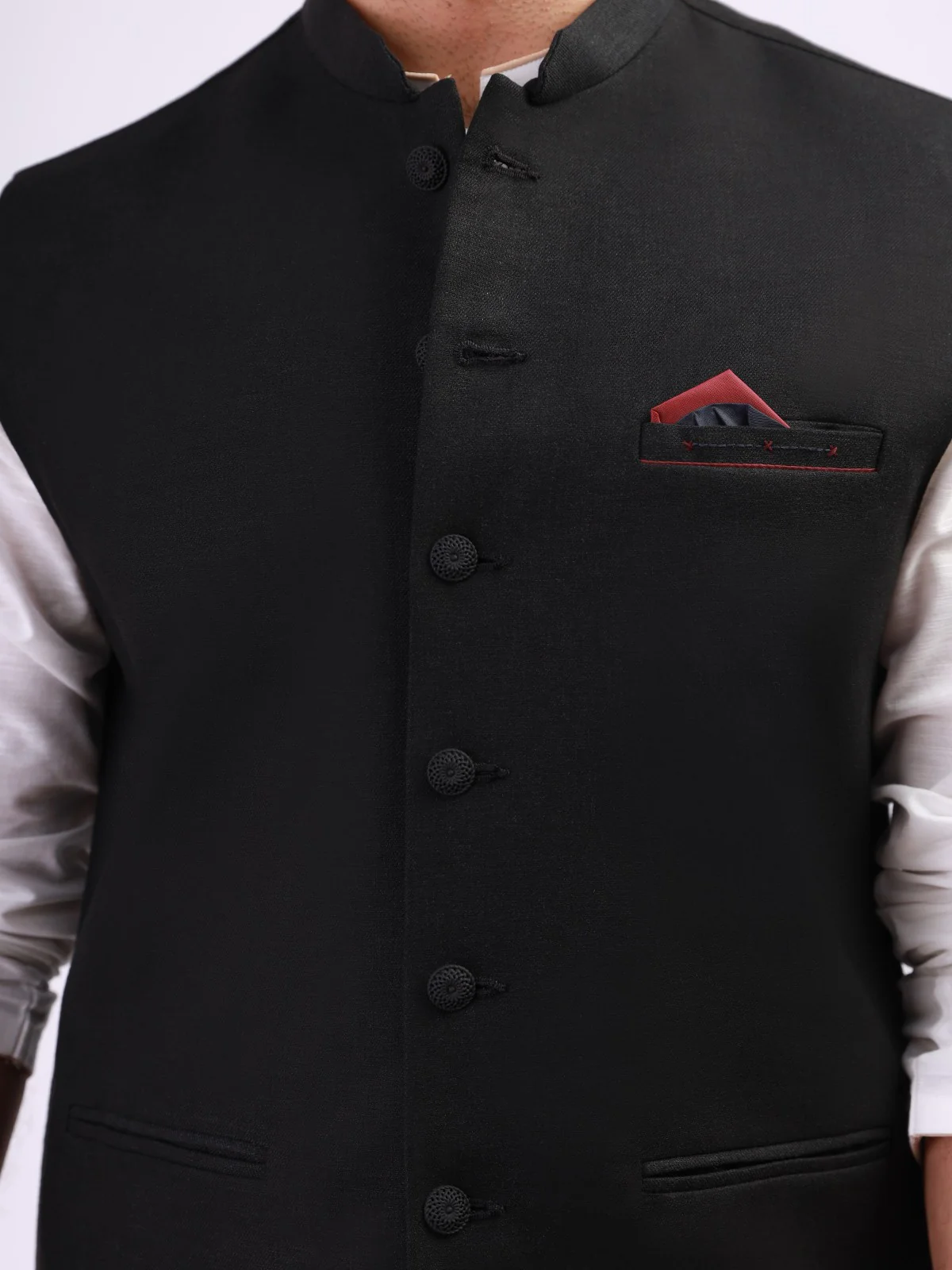 Men's Charcoal Waist Coat - EMTWC21-35754 - Image 2