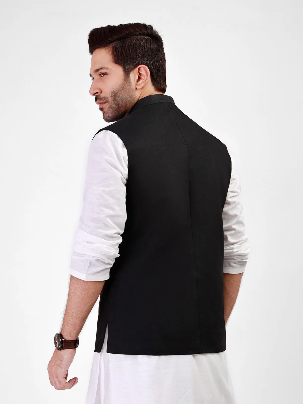 Men's Charcoal Waist Coat - EMTWC21-35754 - Image 3