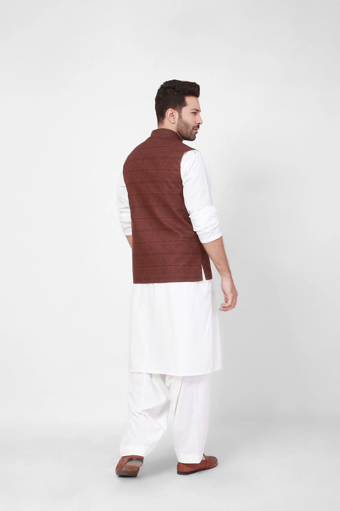 Men's Brown Waist Coat - EMTWC21-35758 - Image 2
