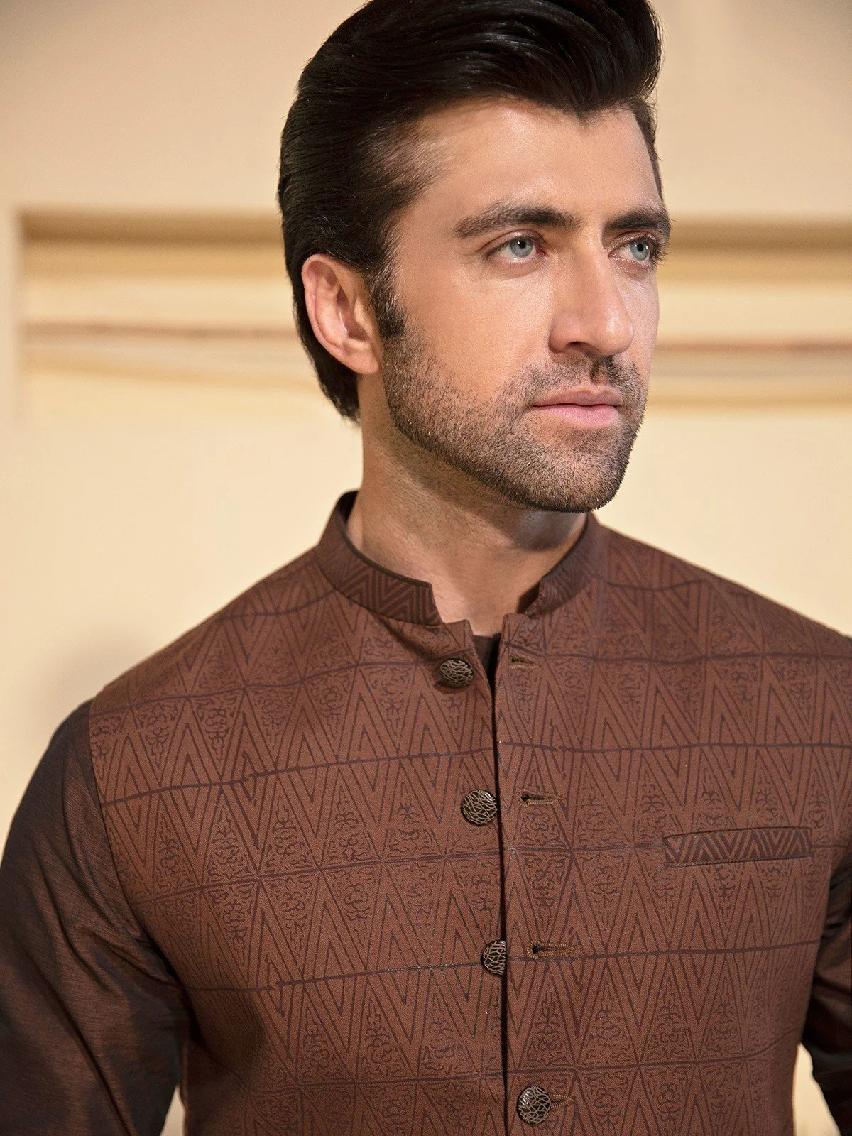 Men's Brown Waist Coat - EMTWC21-35758 - Image 4