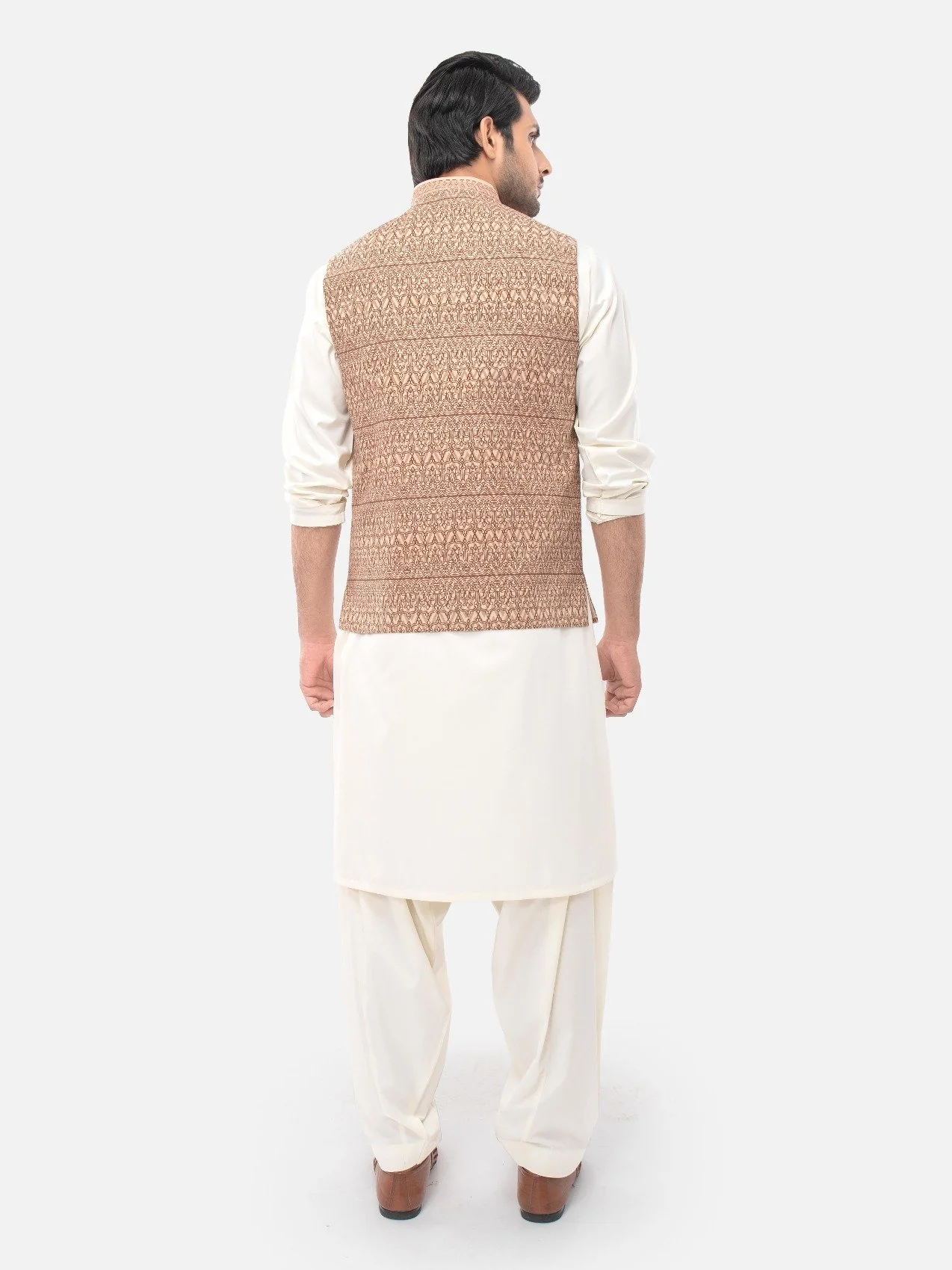 Men's Light Brown Waist Coat - EMTWC21-35760 - Image 4
