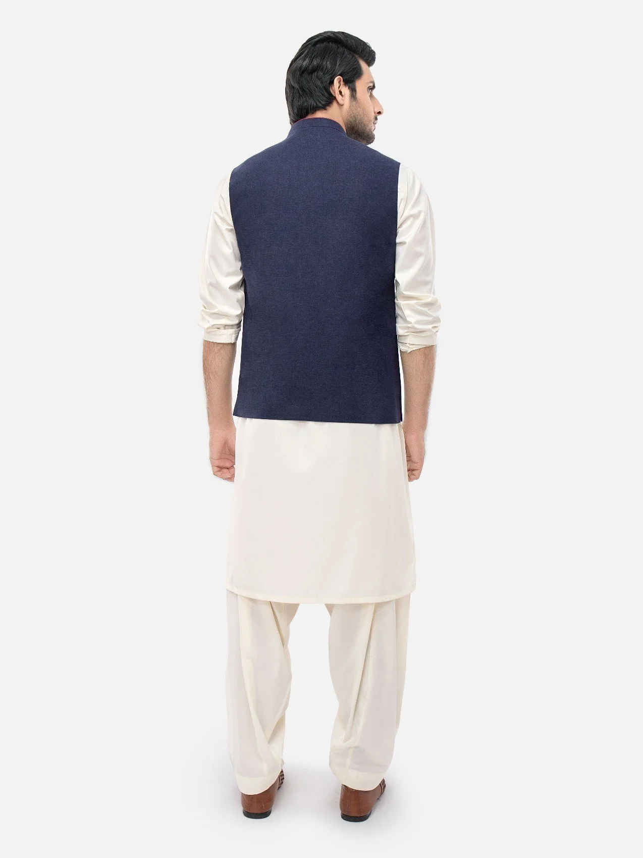 Men's Navy Blue Waist Coat - EMTWC21-35767 - Image 4