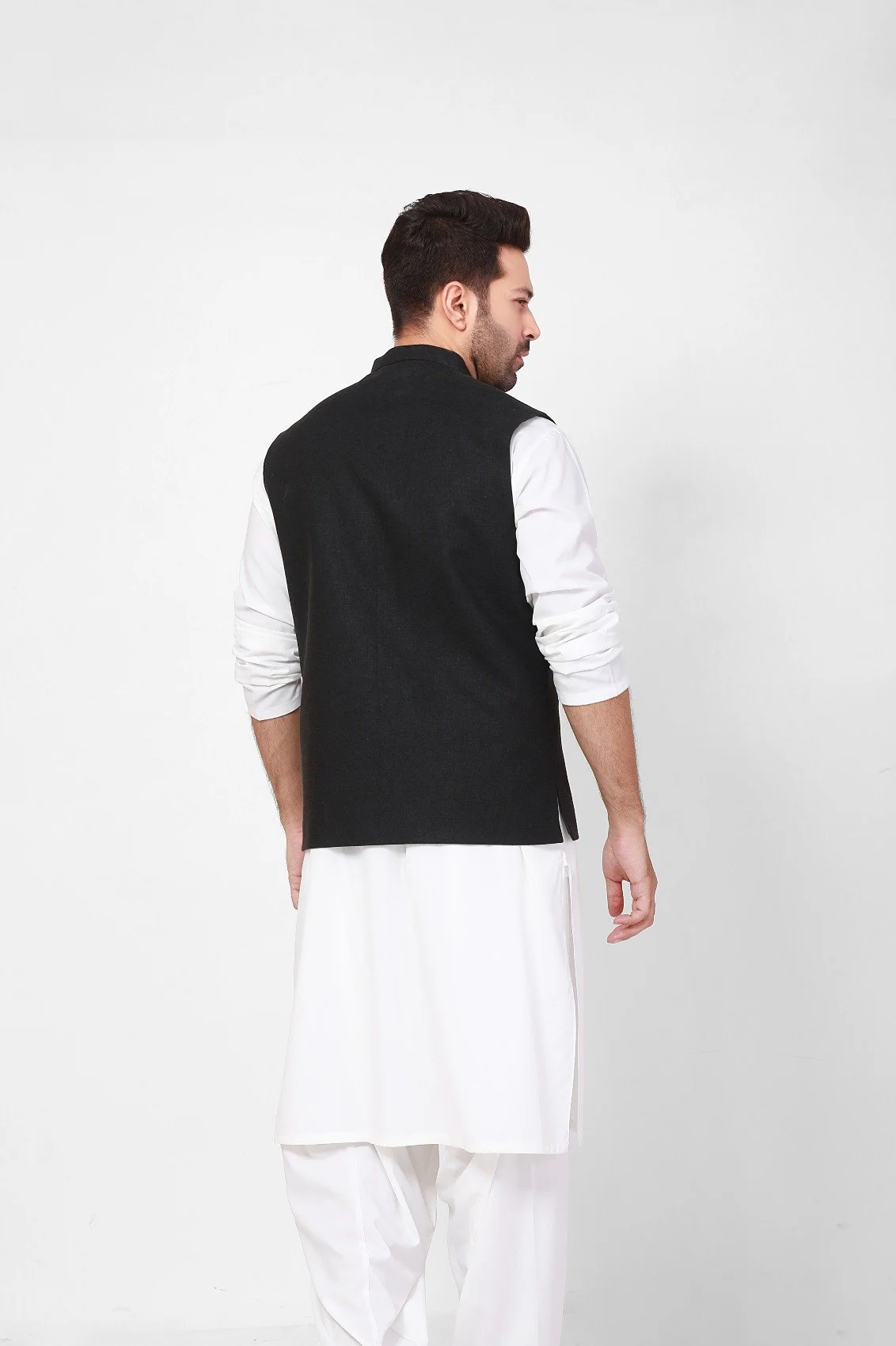 Men's Black Waist Coat - EMTWC21-35769 - Image 2