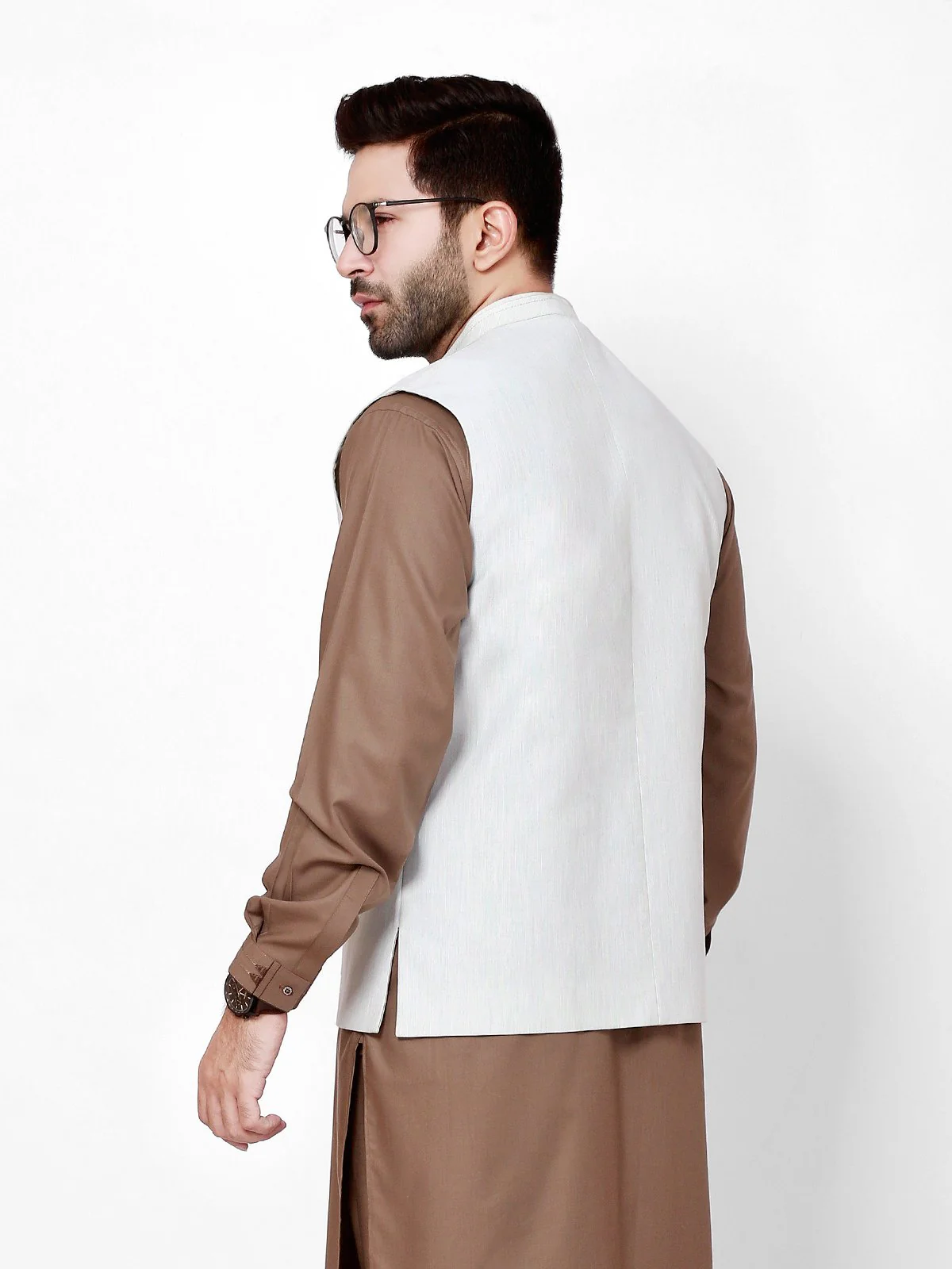 Men's Ice Green Waist Coat - EMTWC21-35770 - Image 2