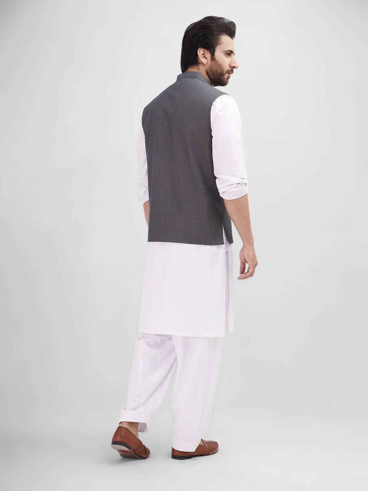 Men's Dark Grey Waist Coat - EMTWC21-35772 - Image 2