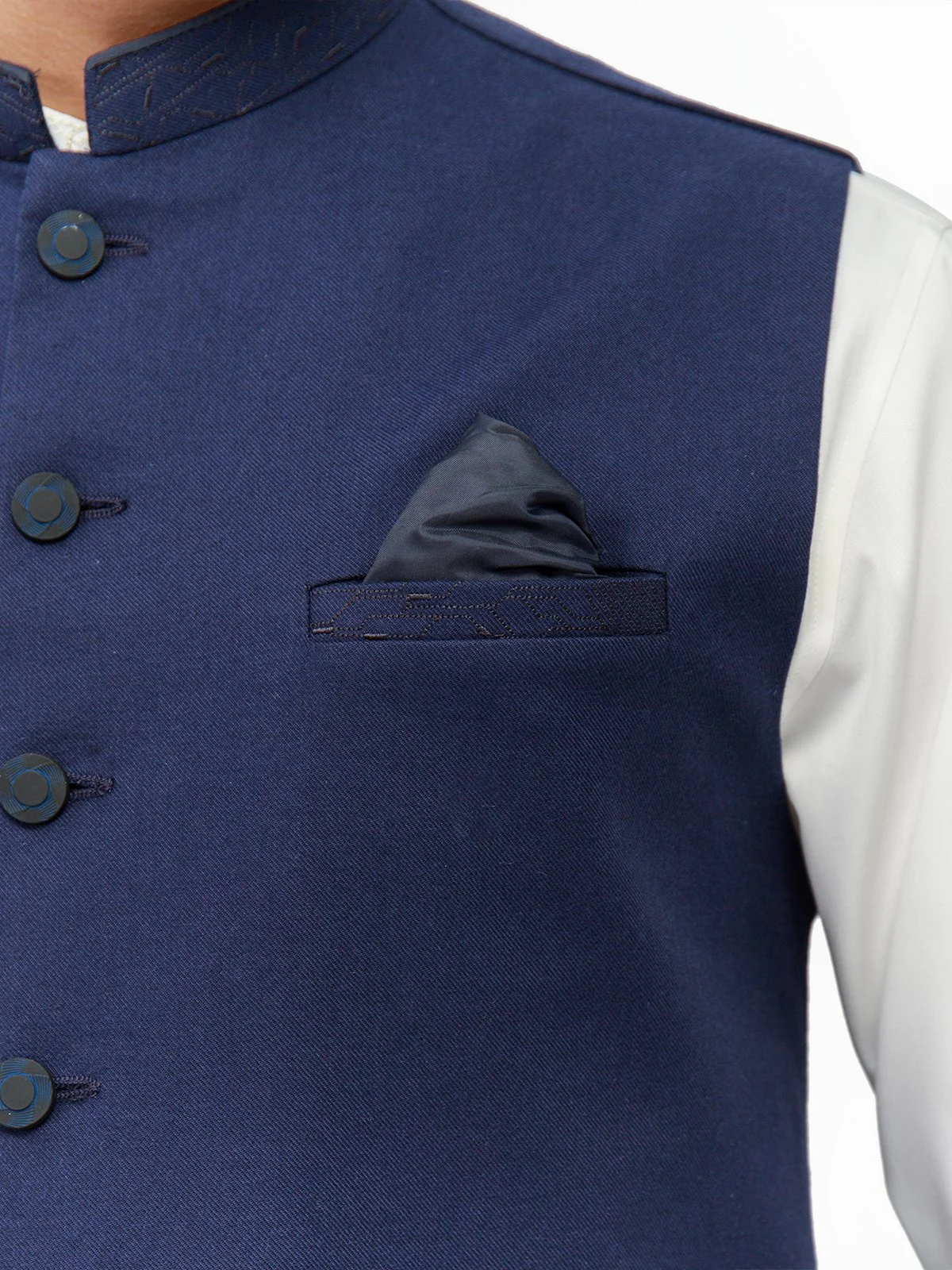 Men's Navy Waist Coat - EMTWC21-35774 - Image 2