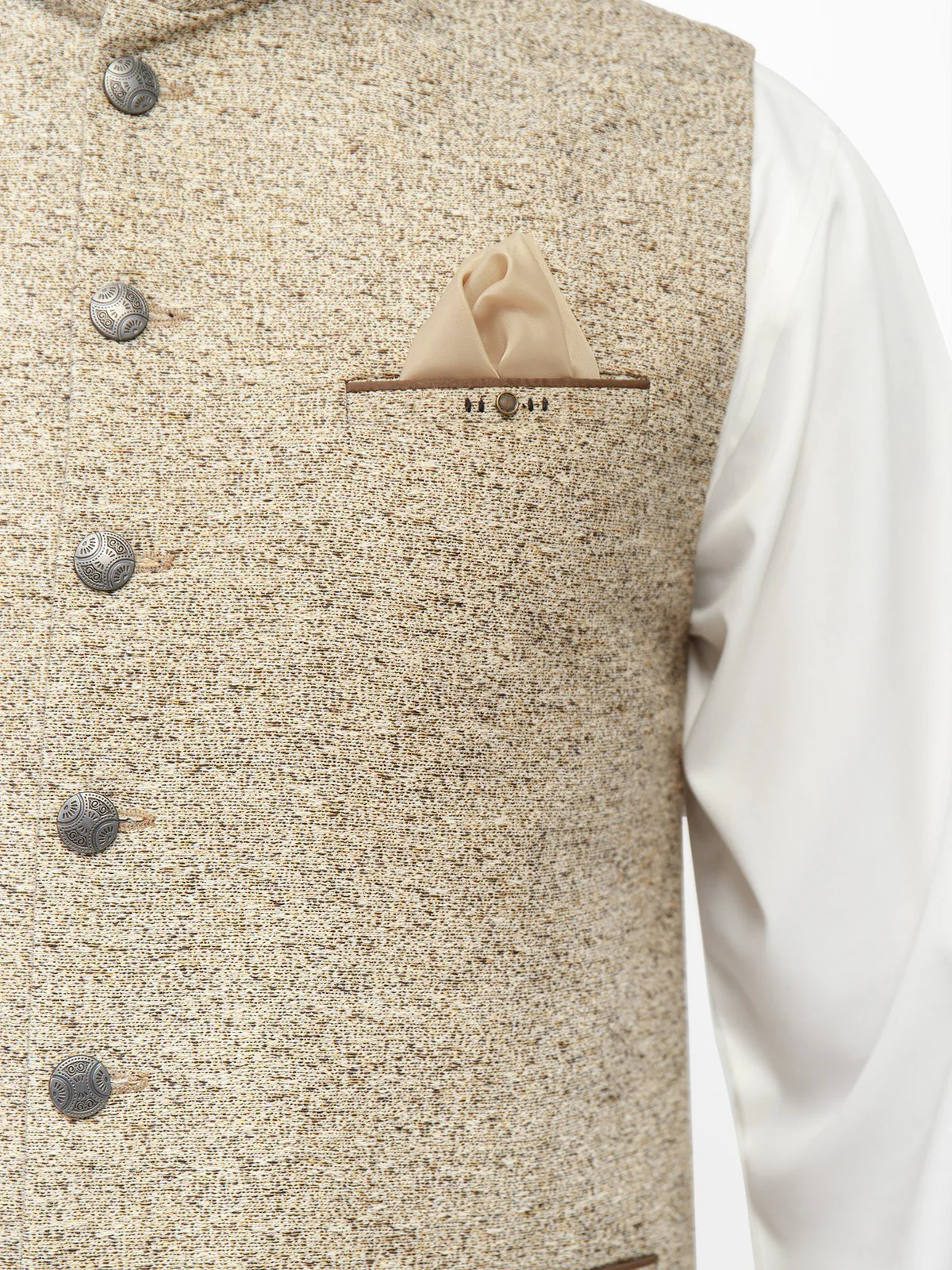 Men's Light Fawn Waist Coat - EMTWC21-35776 - Image 2